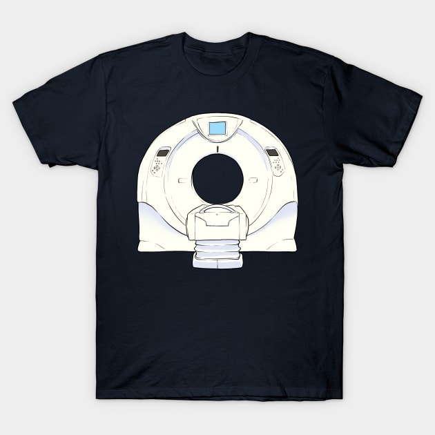 CT scanner illustration T-Shirt by daddymactinus